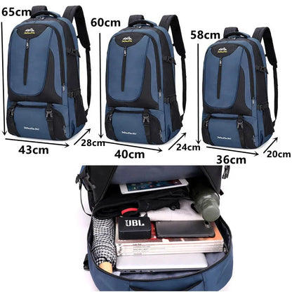 85L Men Unisex Outdoor Backpack Travel Sports Bag Pack Fishing Hiking Climbing Camping Rucksack For Male Women Female
