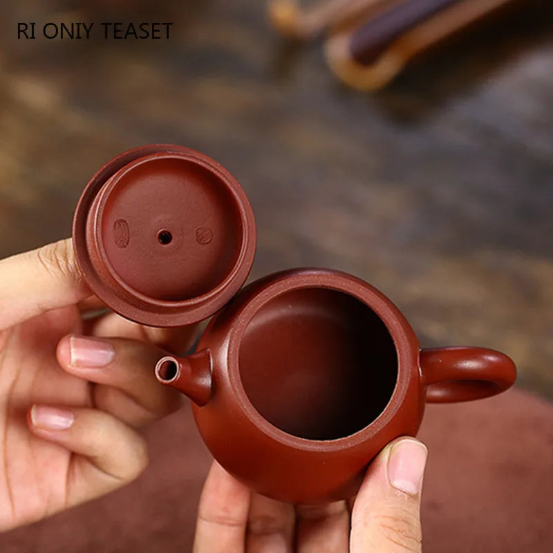 85ml Yixing Handmade Purple Clay Teapots Ball Shaped Infuser Tea Pot Beauty Kettle Customized Zisha Tea Set Dahongpao Authentic