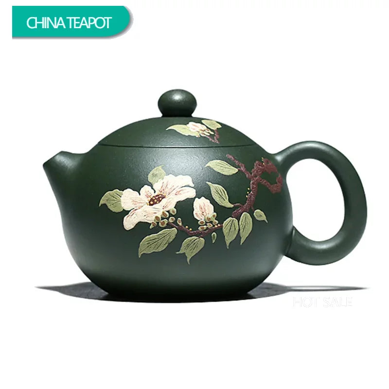 170ml Yixing High-end Purple Clay Teapot Famous Handmade Flower Pattern Tea Pot Ball Hole Filter Kettle Chinese Zisha Tea Set