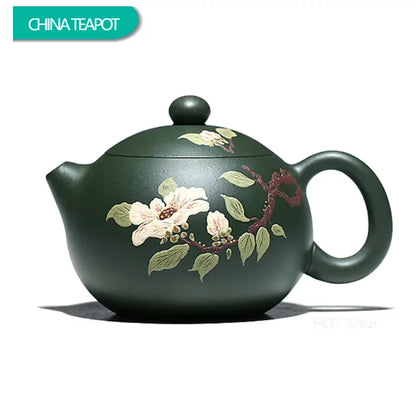 170ml Yixing High-end Purple Clay Teapot Famous Handmade Flower Pattern Tea Pot Ball Hole Filter Kettle Chinese Zisha Tea Set