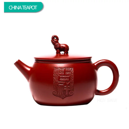 230ml Creativity Chinese Yixing Purple Clay Teapots Kettle Handmade Raw Ore Dahongpao Mud Tea Pot Zisha Tea Set Teaware Gifts