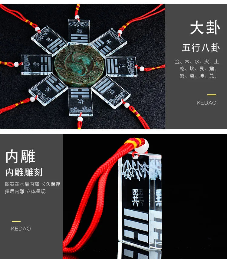 8P Geomantic master tool Asia HOME OFFICE efficacious trigrams Town house money drawing 8 Diagrams FENG SHUI Crystal BA GUA ZHEN