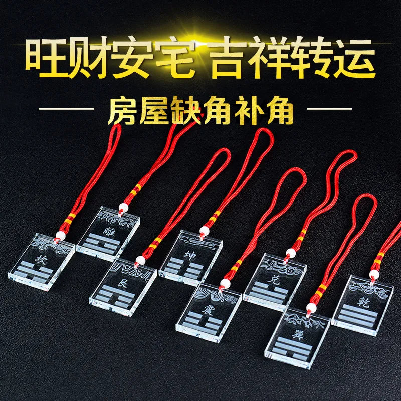 8P Geomantic master tool Asia HOME OFFICE efficacious trigrams Town house money drawing 8 Diagrams FENG SHUI Crystal BA GUA ZHEN