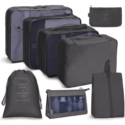 8Pcs/set Large Capacity Luggage Storage Bags For Packing Cube Clothes Underwear Cosmetic Travel Organizer Bag Toiletries Pouch