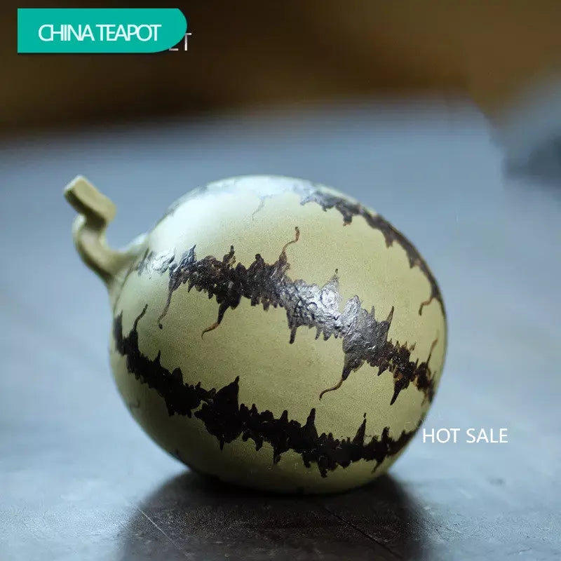 Creativity Yixing Purple Clay Tea Pet Bionic Watermelon Ornaments Handmade Zisha Tea Figurine Crafts Chinese Tea Set Decoration