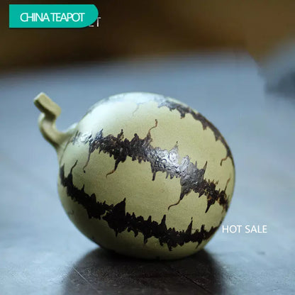 Creativity Yixing Purple Clay Tea Pet Bionic Watermelon Ornaments Handmade Zisha Tea Figurine Crafts Chinese Tea Set Decoration