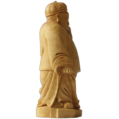 8cm Boxwood Wood Sculpture Real Wood Wood Statue Figure Statue Home Décor Rich Feng Shui Collection Mascot Wall Decoration