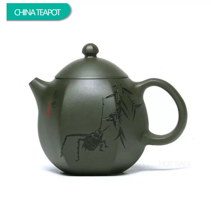 230ml Traditional Zisha Filter Tea Kettle Classic Yixing Purple Clay Tea Pot Raw Ore Green Mud Dragon Egg Teapot Tea Sets Gifts