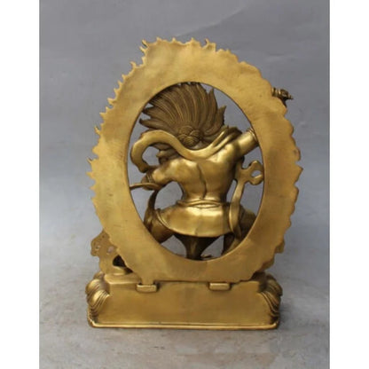 9.8 inch Rare Tibet Tibetan bronze Buddhist Vajrapani Chana Dorje buddha statue