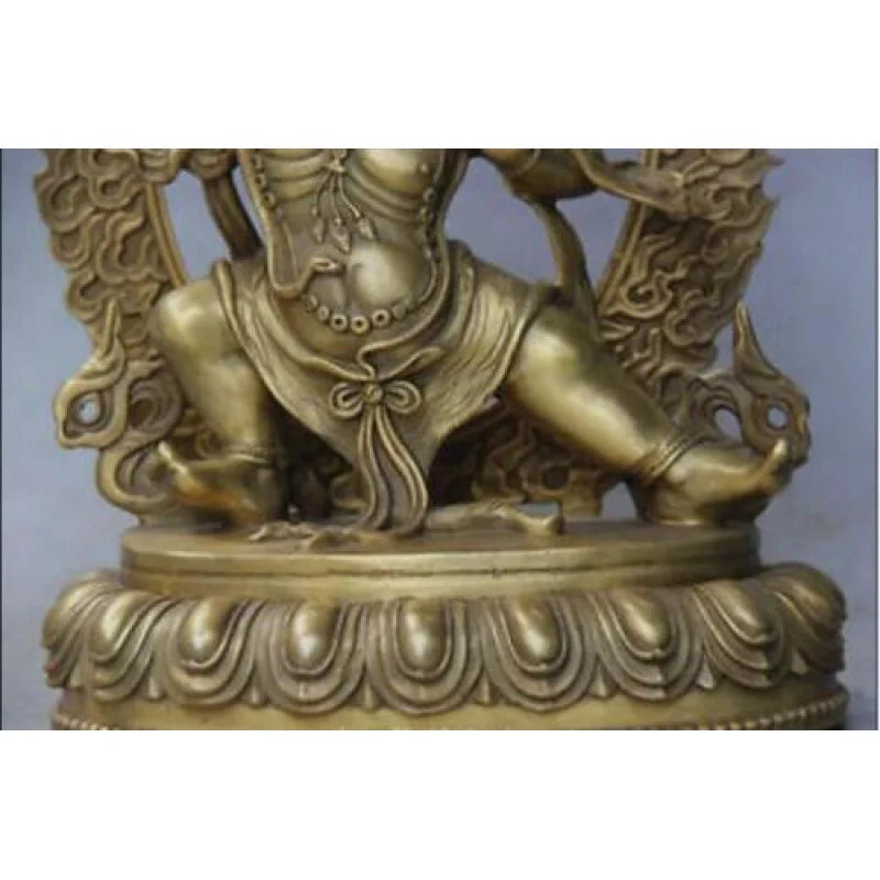 9.8 inch Rare Tibet Tibetan bronze Buddhist Vajrapani Chana Dorje buddha statue