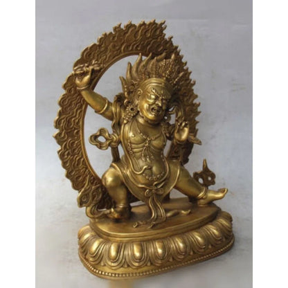 9.8 inch Rare Tibet Tibetan bronze Buddhist Vajrapani Chana Dorje buddha statue