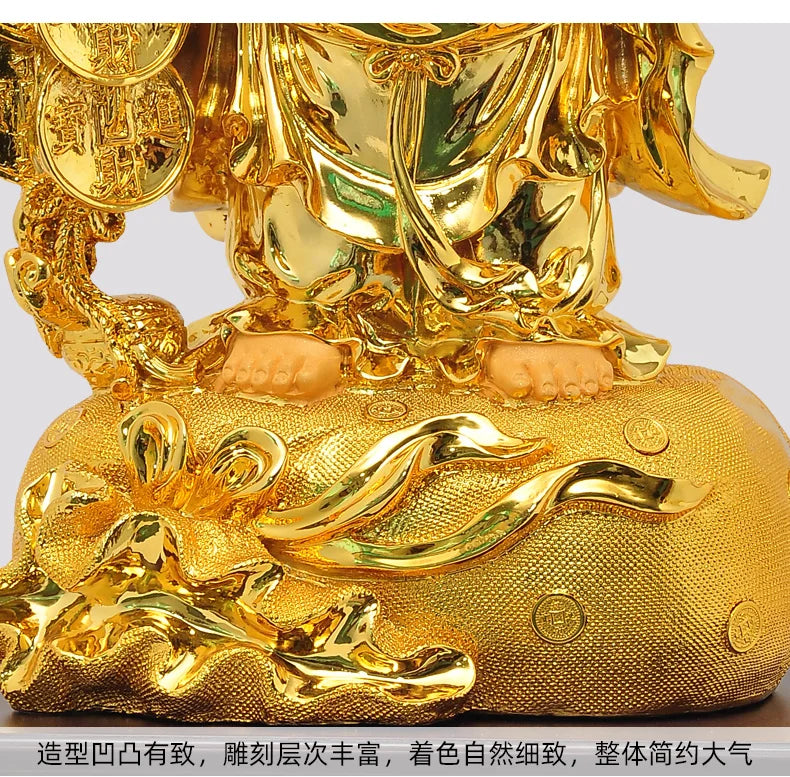 9" Aureate resin Laughing Buddha statue Maitreya Buddha world is yours statue decoration living room big belly Buddha home decor