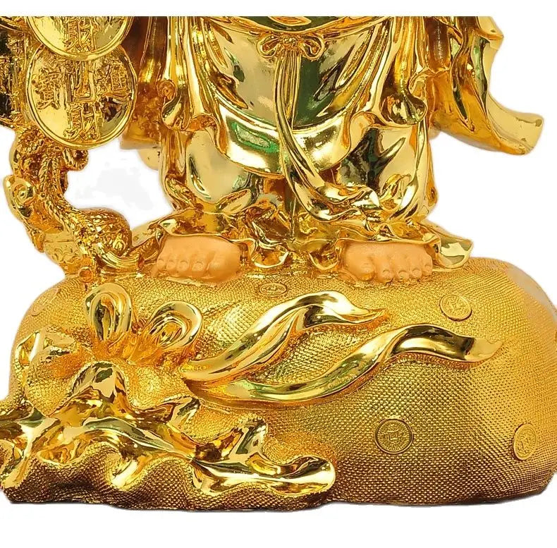 9" Aureate resin Laughing Buddha statue Maitreya Buddha world is yours statue decoration living room big belly Buddha home decor
