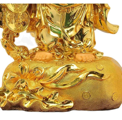 9" Aureate resin Laughing Buddha statue Maitreya Buddha world is yours statue decoration living room big belly Buddha home decor