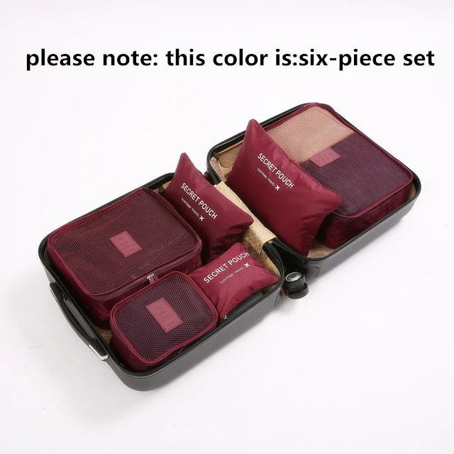 9 pieces Set Travel Organizer Storage Bags Suitcase Packing Set Storage Cases Portable Luggage Organizer Clothes Shoe Tidy Pouch