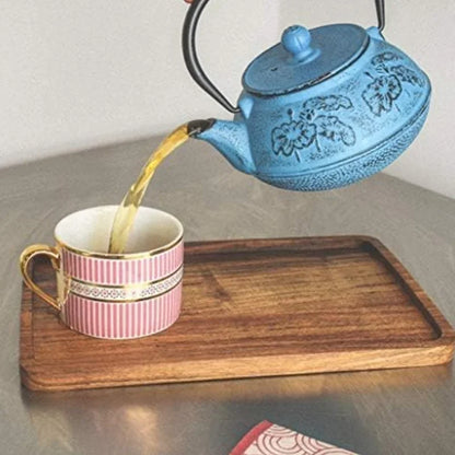 900ml Tiffany Blue Cast Iron Teapot With Strainer Tetera Tetsubin Tea Kettle Tea Maker For Boiling Water Decoration Ornament
