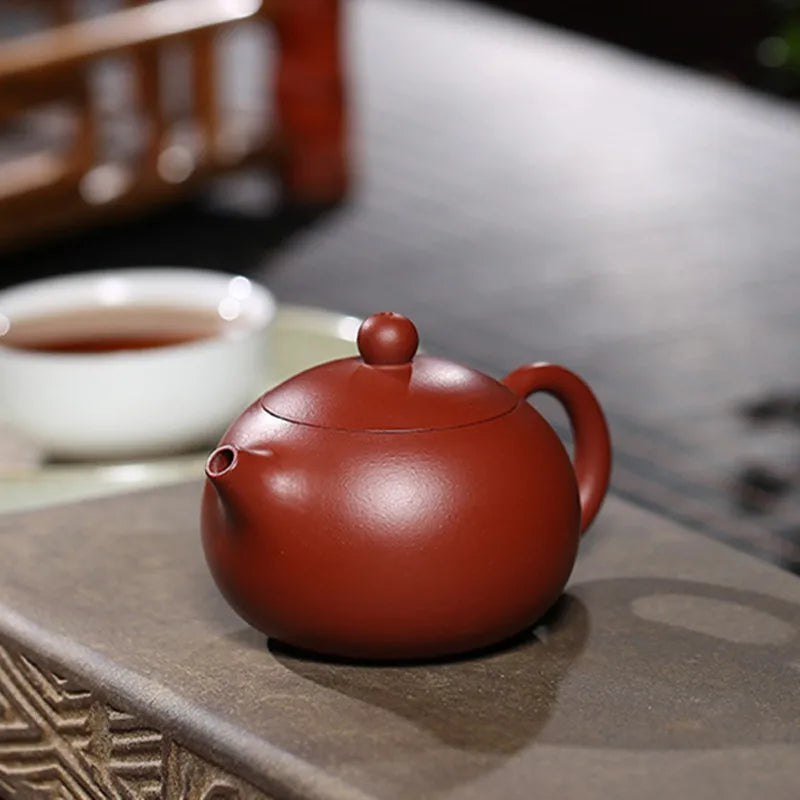 90mL Purple Clay Teapots Authentic Dahongpao Xishi Tea Pot Ball Hole Filter Kettle Handmade Boutique Zisha Tea Set
