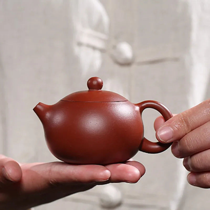 90mL Purple Clay Teapots Authentic Dahongpao Xishi Tea Pot Ball Hole Filter Kettle Handmade Boutique Zisha Tea Set