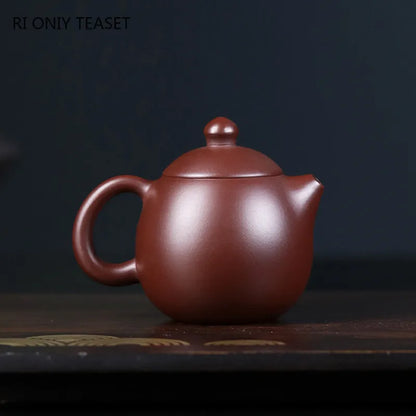 90ml Authentic Yixing Purple Clay Teapots Handmade Small Capacity Dragon Egg Tea Pot Raw Ore Zisha Beauty Kettle Chinese Tea Set