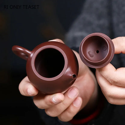 90ml Authentic Yixing Purple Clay Teapots Handmade Small Capacity Dragon Egg Tea Pot Raw Ore Zisha Beauty Kettle Chinese Tea Set