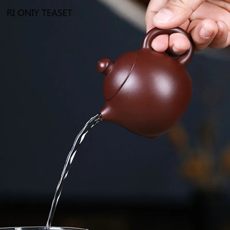 90ml Authentic Yixing Purple Clay Teapots Handmade Small Capacity Dragon Egg Tea Pot Raw Ore Zisha Beauty Kettle Chinese Tea Set