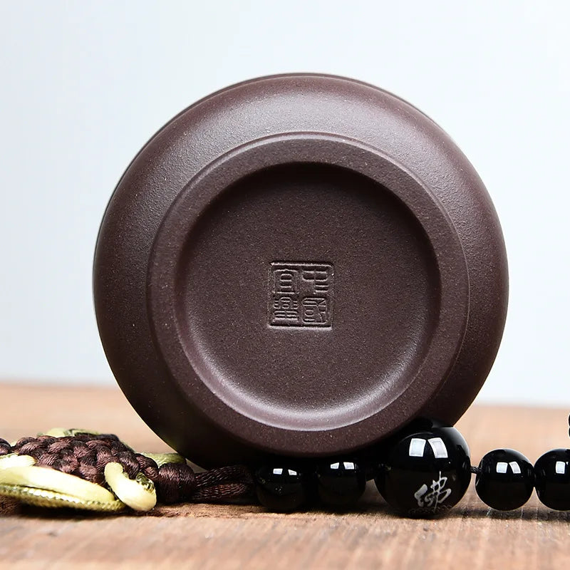 90ml Chinese Yixing Purple Clay Teacup Cup Oolong Tea Handmade Boutique Tea Bowl Master Tea Cup Portable Personal Single Cup