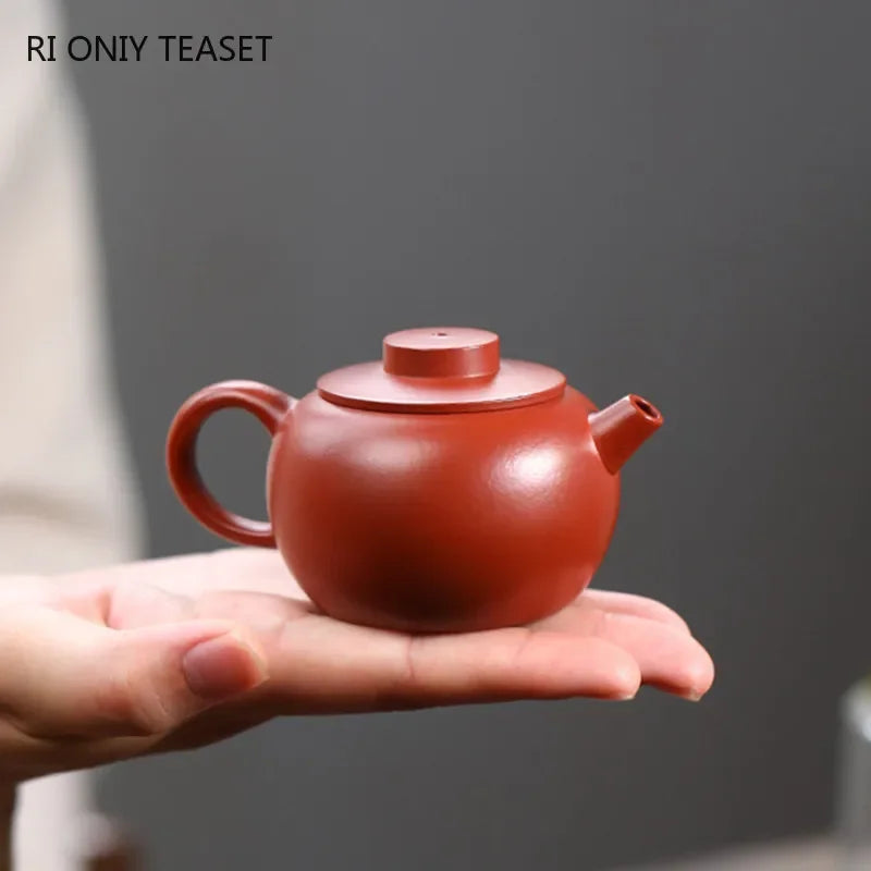 90ml Chinese Yixing Purple Clay Teapots Small Capacity Famous Artists Handmade Tea Pot Raw Ore Kettle Zisha Tea Set Teaware