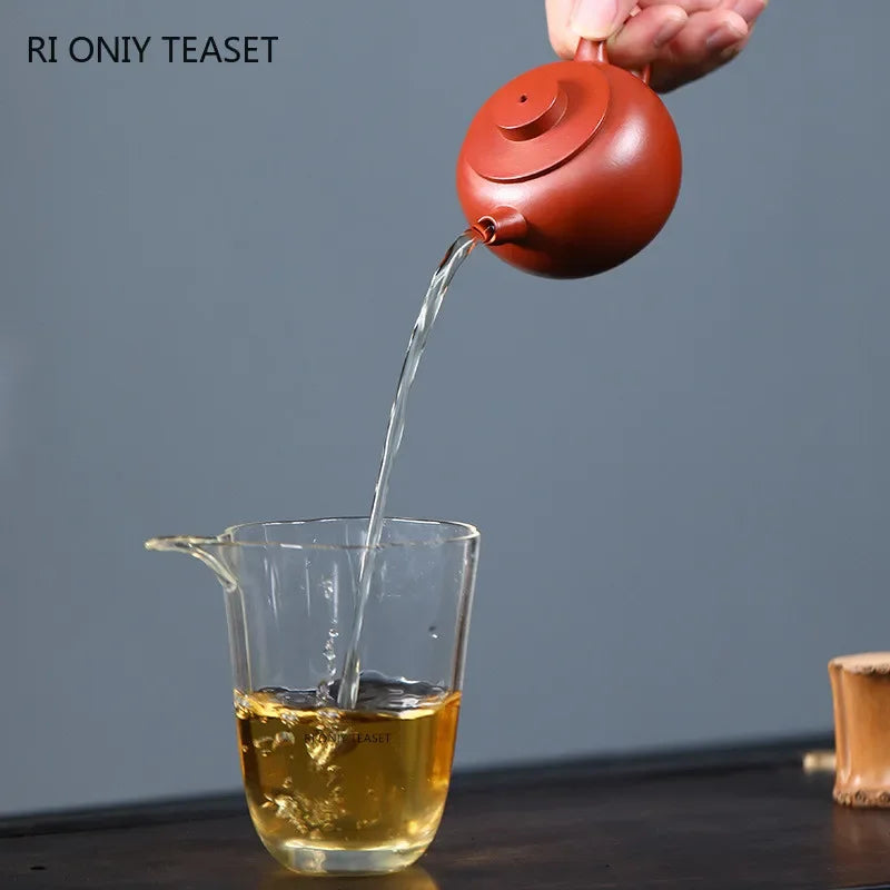 90ml Chinese Yixing Purple Clay Teapots Small Capacity Famous Artists Handmade Tea Pot Raw Ore Kettle Zisha Tea Set Teaware