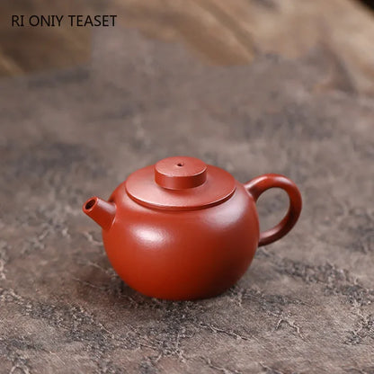 90ml Chinese Yixing Purple Clay Teapots Small Capacity Famous Artists Handmade Tea Pot Raw Ore Kettle Zisha Tea Set Teaware