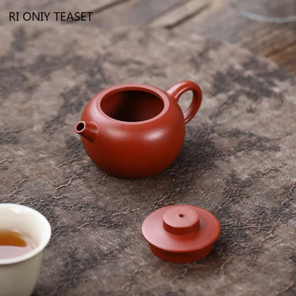 90ml Chinese Yixing Purple Clay Teapots Small Capacity Famous Artists Handmade Tea Pot Raw Ore Kettle Zisha Tea Set Teaware