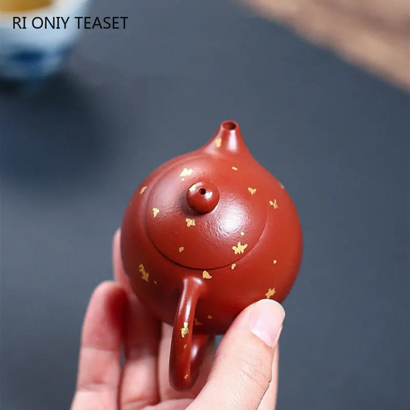 90ml Chinese Yixing Purple Clay Teapots Small Capacity Handmade Dragon Egg Tea Pot Dahongpao Mud Kettle High-end Zisha Tea Set
