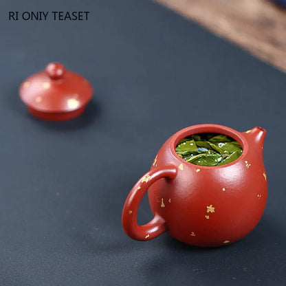 90ml Chinese Yixing Purple Clay Teapots Small Capacity Handmade Dragon Egg Tea Pot Dahongpao Mud Kettle High-end Zisha Tea Set
