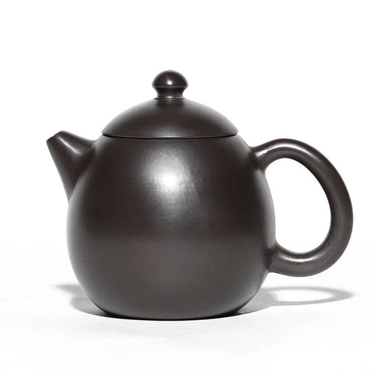 90ml Chinese Yixing Small Capacity Purple Clay Teapot Handmade Dragon Egg Tea Pot Raw Ore Black Mud Kettle Zisha Tea Set Teaware