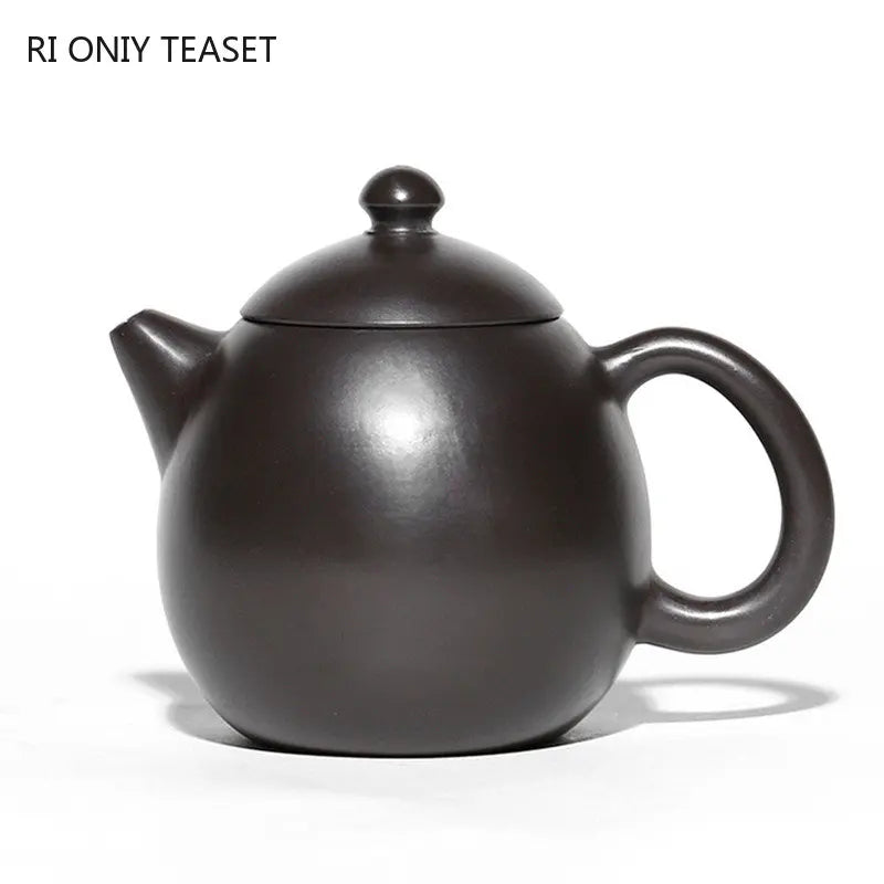 90ml Chinese Yixing Small Capacity Purple Clay Teapot Handmade Dragon Egg Tea Pot Raw Ore Black Mud Kettle Zisha Tea Set Teaware