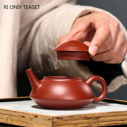 90ml Chinese Yixing Small Capacity Purple Clay Teapots Famous Artists Handmade Raw Ore Dahongpao Tea Pot Kettle Zisha Tea Set