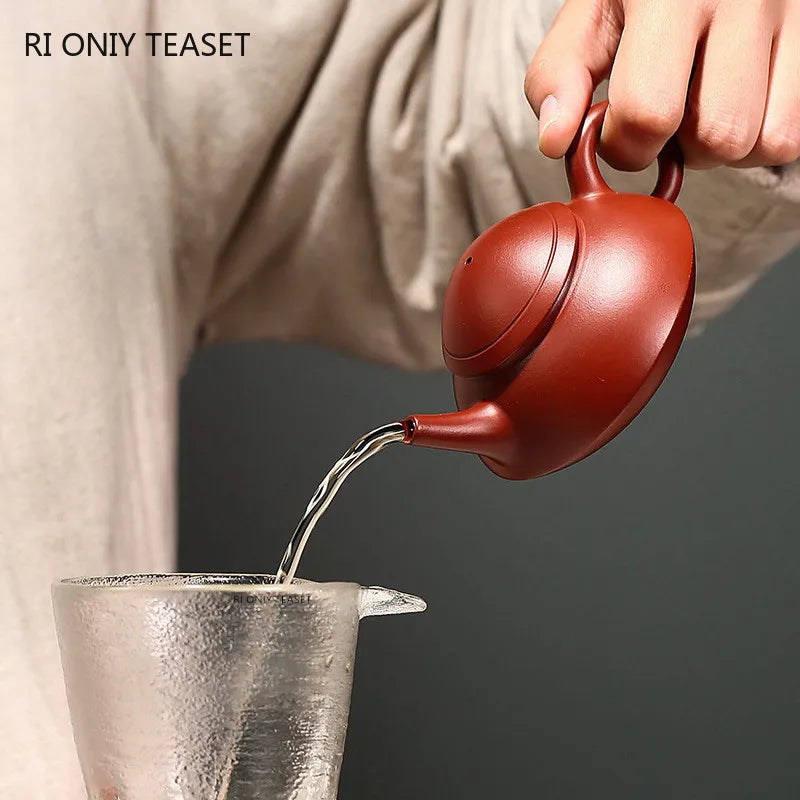 90ml Chinese Yixing Small Capacity Purple Clay Teapots Famous Artists Handmade Raw Ore Dahongpao Tea Pot Kettle Zisha Tea Set