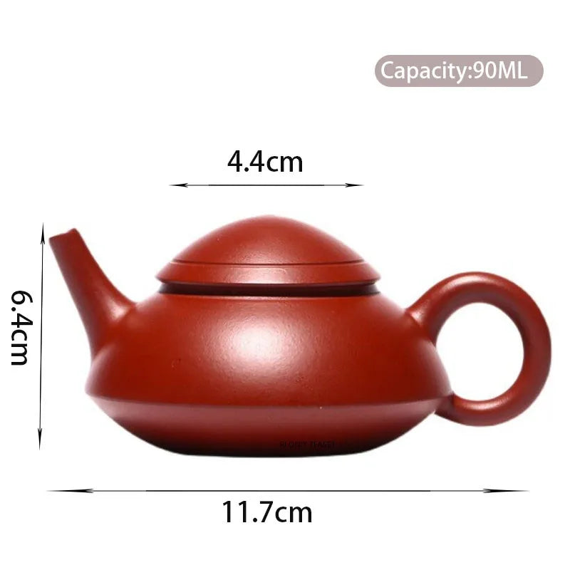 90ml Chinese Yixing Small Capacity Purple Clay Teapots Famous Artists Handmade Raw Ore Dahongpao Tea Pot Kettle Zisha Tea Set