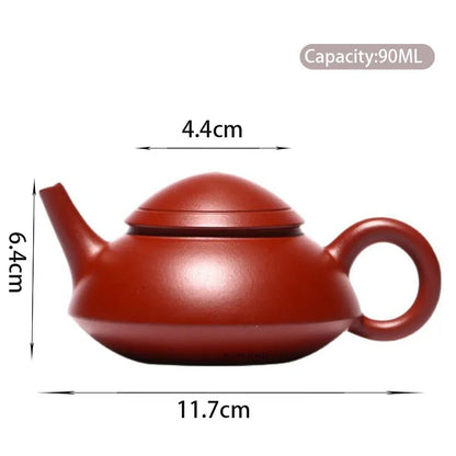 90ml Chinese Yixing Small Capacity Purple Clay Teapots Famous Artists Handmade Raw Ore Dahongpao Tea Pot Kettle Zisha Tea Set
