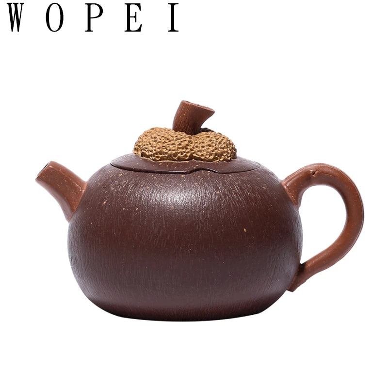 90ml High-end Yixing Purple Clay Teapots Famous Handmade Mangosteen Model Tea Pot Chinese Zisha Tea Set Kettle Collection Gifts