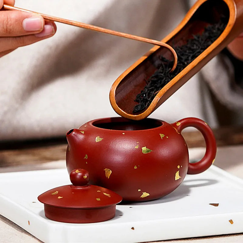 90ml Traditional Yixing Purple Clay Teapots Handmade Small Capacity Xishi Tea Pot Raw Ore Dahongpao Kettle Chinese Zisha Tea Set