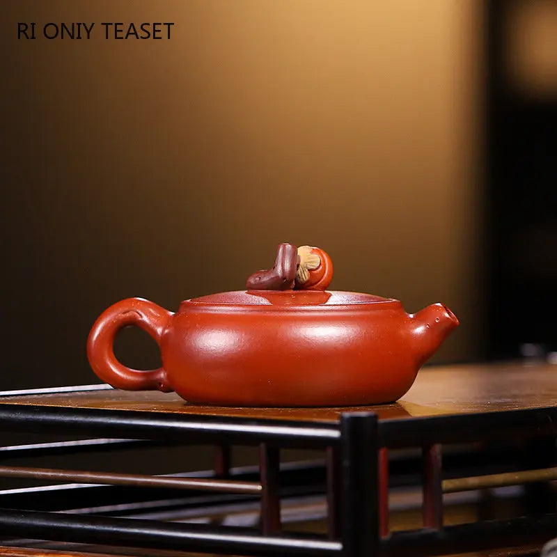 90ml Yixing Famous Small Capacity Purple Clay Teapot Handmade Tea Pot Raw Ore Dahongpao Mud Kettle Chinese Zisha Tea Set Teaware