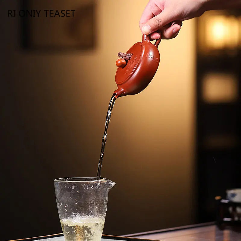90ml Yixing Famous Small Capacity Purple Clay Teapot Handmade Tea Pot Raw Ore Dahongpao Mud Kettle Chinese Zisha Tea Set Teaware