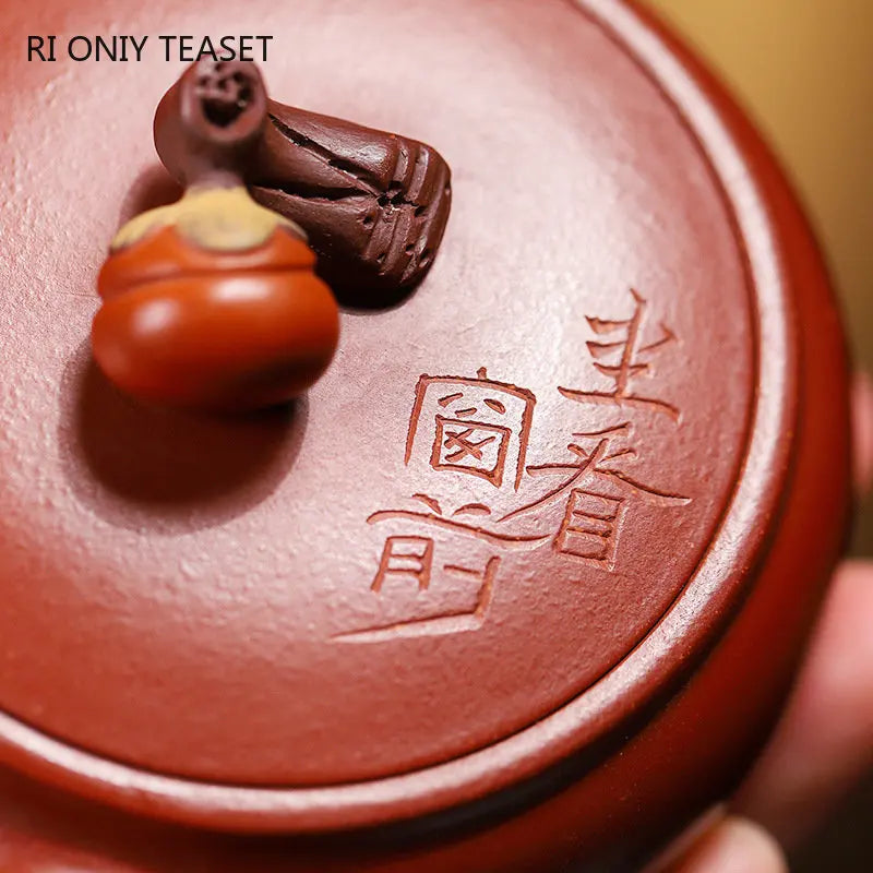 90ml Yixing Famous Small Capacity Purple Clay Teapot Handmade Tea Pot Raw Ore Dahongpao Mud Kettle Chinese Zisha Tea Set Teaware