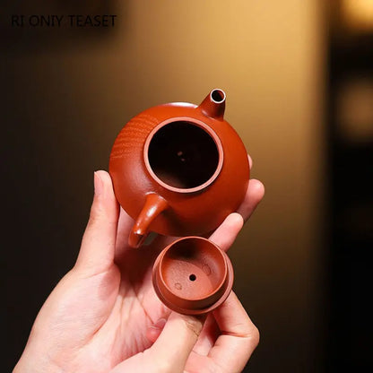 90ml Yixing Handmade Small Capacity Purple Clay Teapots Famous Tea Pot Raw Ore Dahongpao Mud Beauty Kettle Chinese Zisha Tea Set
