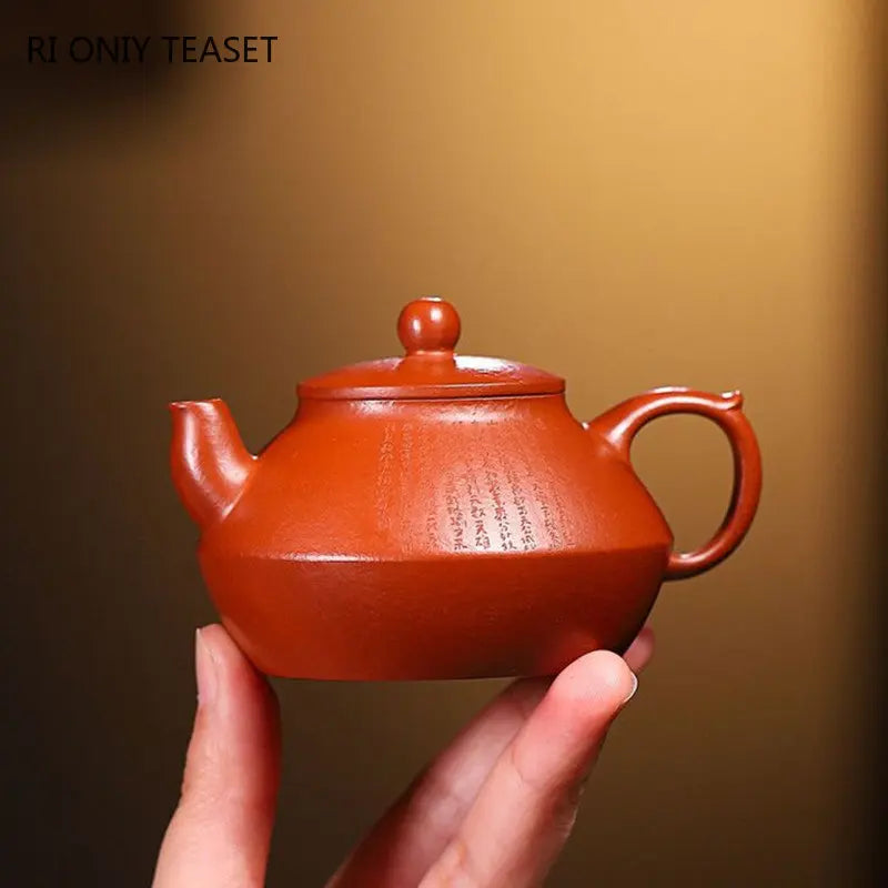 90ml Yixing Handmade Small Capacity Purple Clay Teapots Famous Tea Pot Raw Ore Dahongpao Mud Beauty Kettle Chinese Zisha Tea Set
