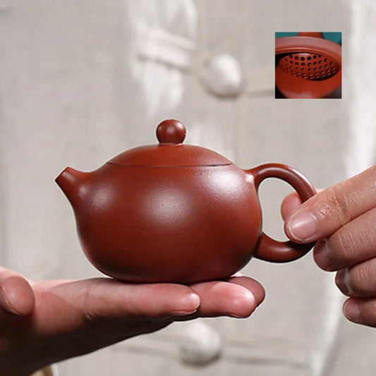 90ml Yixing Purple Clay Teapots Authentic Dahongpao Xishi Tea Pot Ball Hole Filter Kettle Handmade Boutique Zisha Tea Set