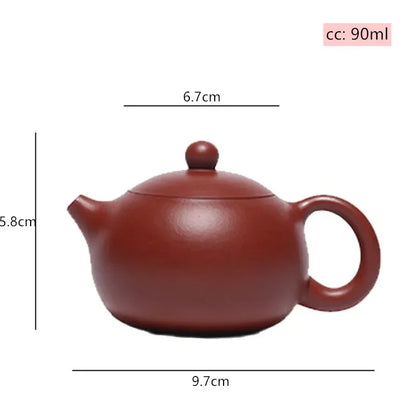 90ml Yixing Purple Clay Teapots Authentic Dahongpao Xishi Tea Pot Ball Hole Filter Kettle Handmade Boutique Zisha Tea Set