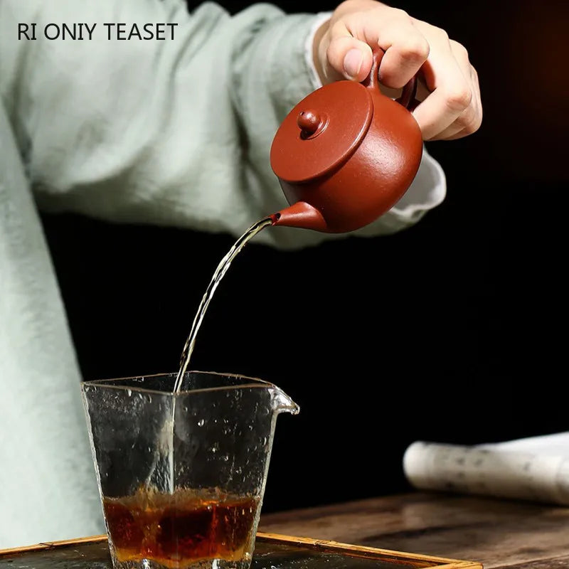 90ml Yixing Purple Clay Teapots Handmade Small Capacity Tea Pot Raw Ore Beauty Kettle Chinese Authentic Zisha Tea Set Gifts