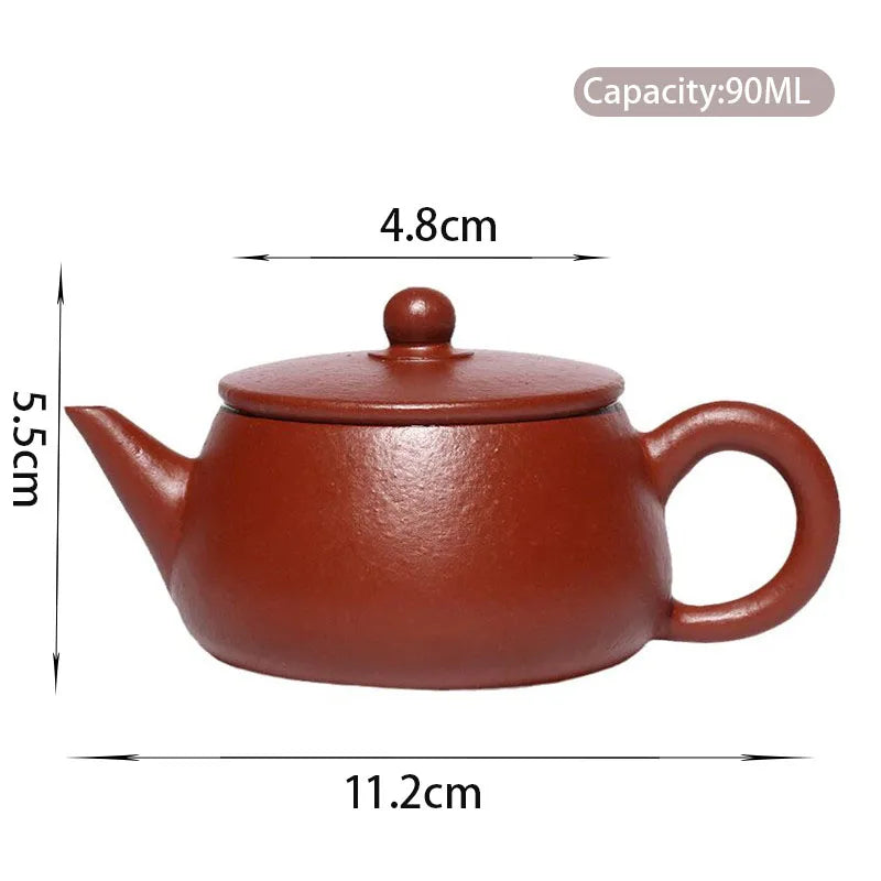 90ml Yixing Purple Clay Teapots Handmade Small Capacity Tea Pot Raw Ore Beauty Kettle Chinese Authentic Zisha Tea Set Gifts