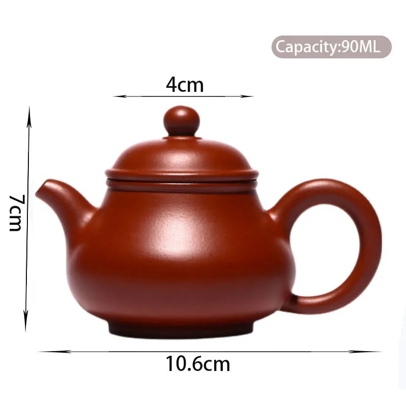 90ml Yixing Small Capacity Purple Clay Teapots Authentic Handmade Tea Pot Raw Ore Dahongpao Beauty Kettle Chinese Zisha Tea Set